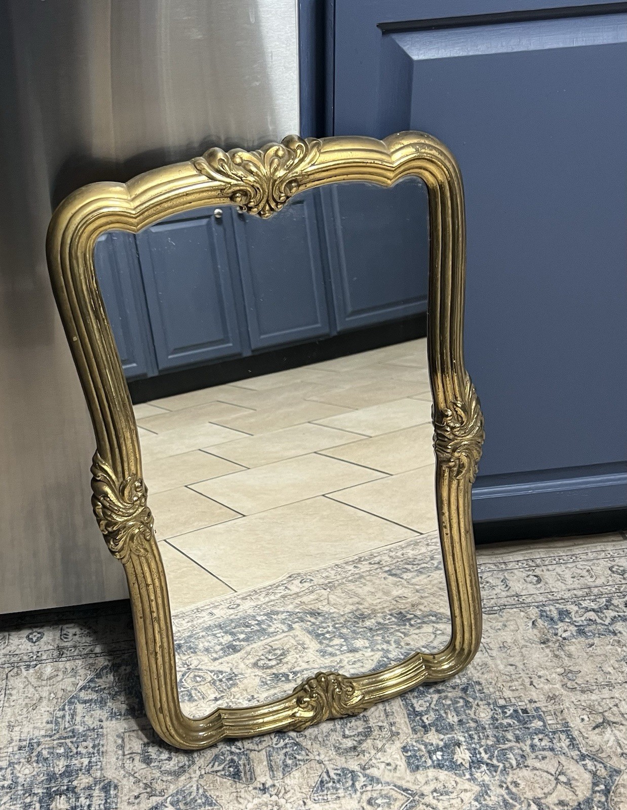 Gold Baroque/Rococo Rectangular Wall Accent Mirror, Home Interior gallery