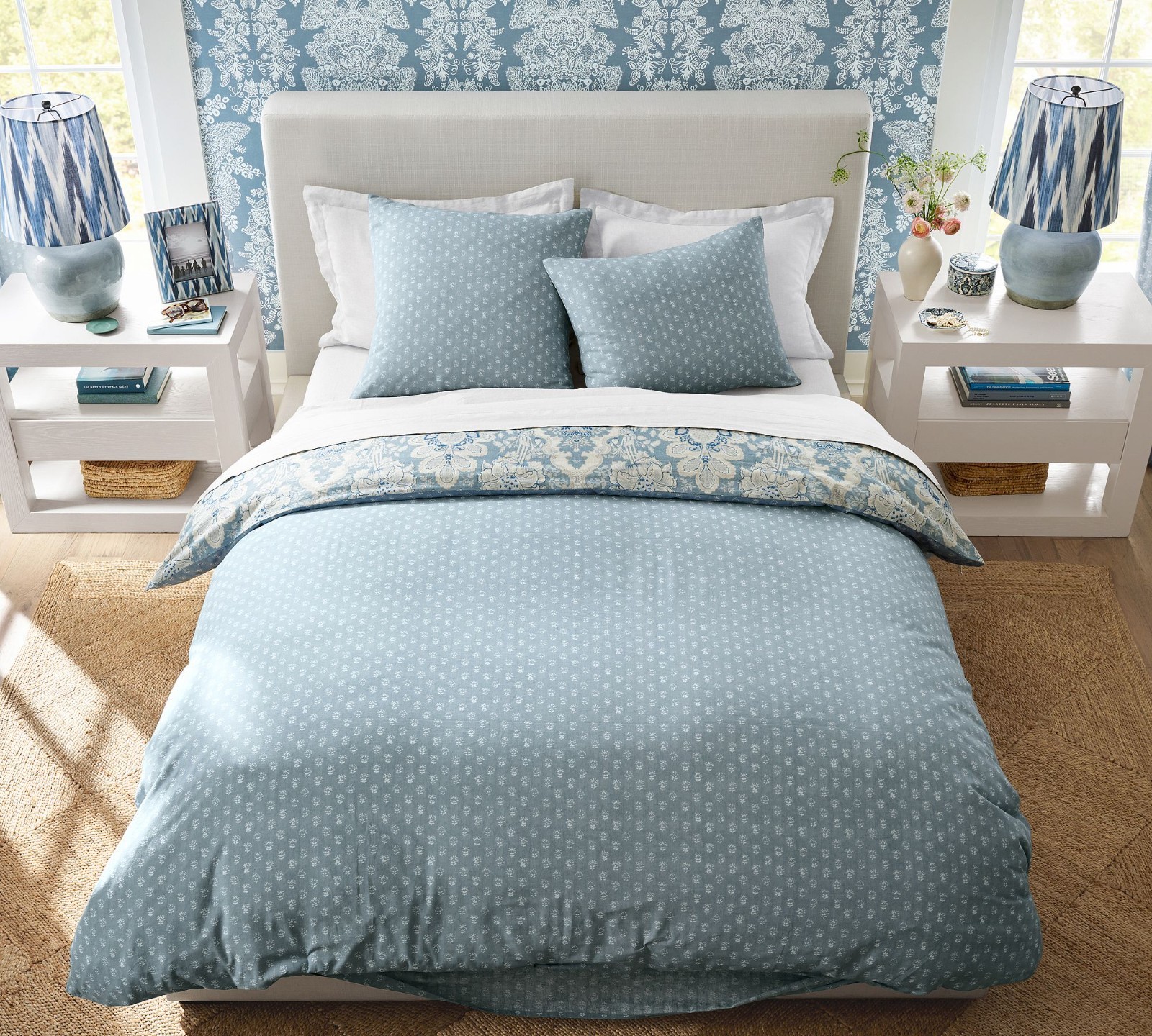 pottery barn Kravet Arboretum Reversible king duvet new original $299 gallery