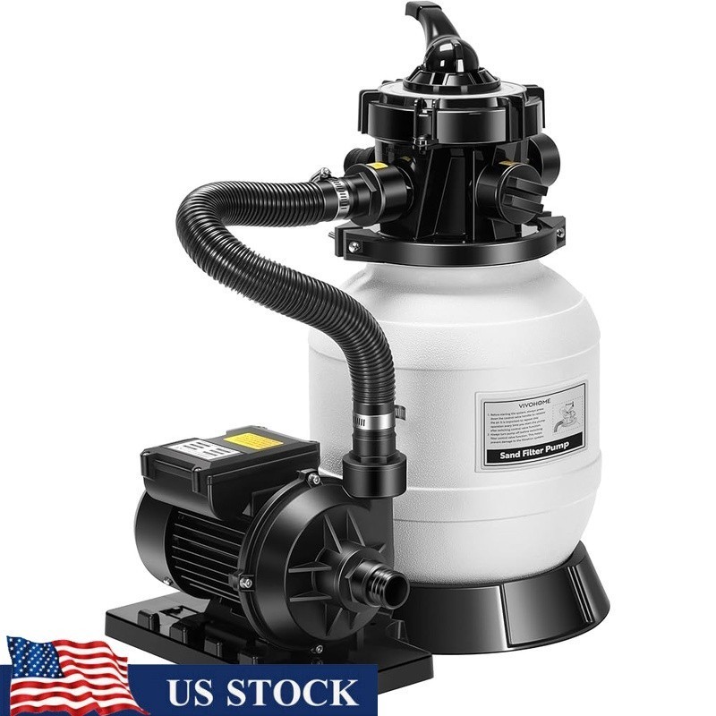 2087 GPH Sand Filter Pump Above Ground Pools 7-Way Valve Heavy-Duty Housing New gallery
