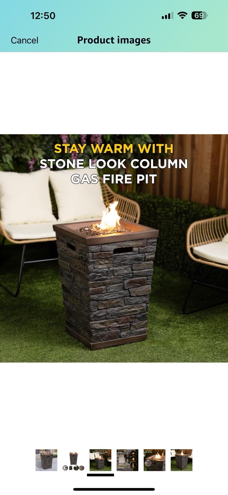 Alpine Corporation GXT966 Stone Look Column 32K BTU Gas Adjustable gallery