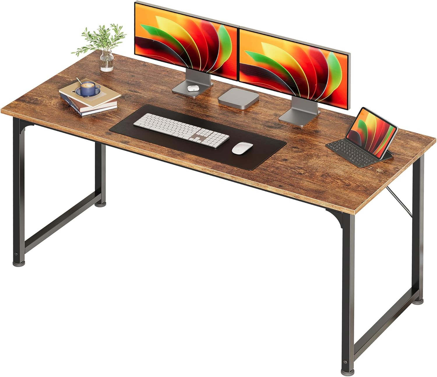 Computer Desk, 55 Inch Home Office Desk, Gaming Writing Work from Home Study Des gallery