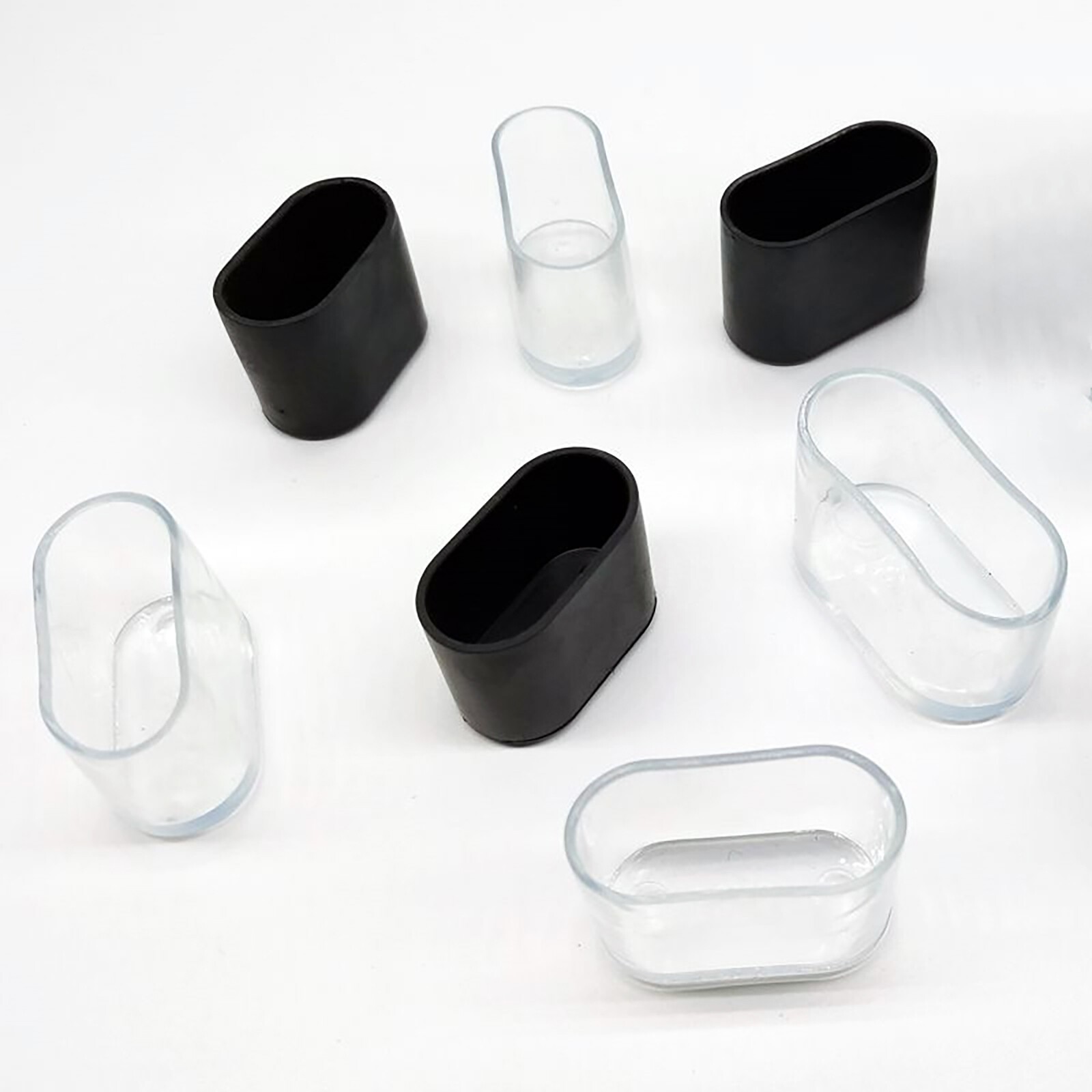 PVC Oval Chair Ferrules AntiScratch Floor Protector Table Feet Leg Cap End gallery