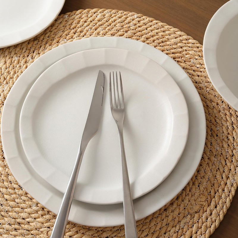 Stone Lain Oasis Stoneware 24pc Dinnerware Dish Set, Service for 8 (Open Box) gallery