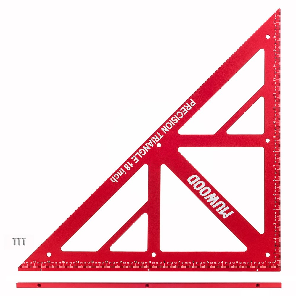 Precision Triangle Square 18 inch, Imperial Scale Framing Square for Precise ...