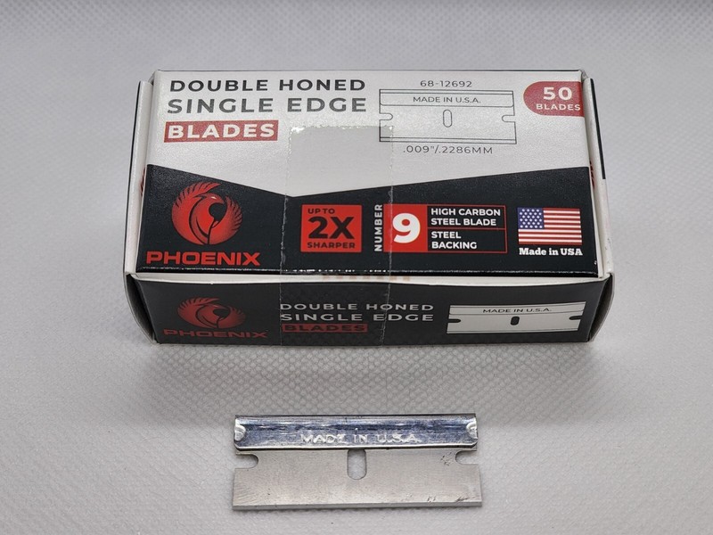 Phoenix - 50 Extra Sharp Single Edge Razor Blades - Made In USA - Double Honed gallery