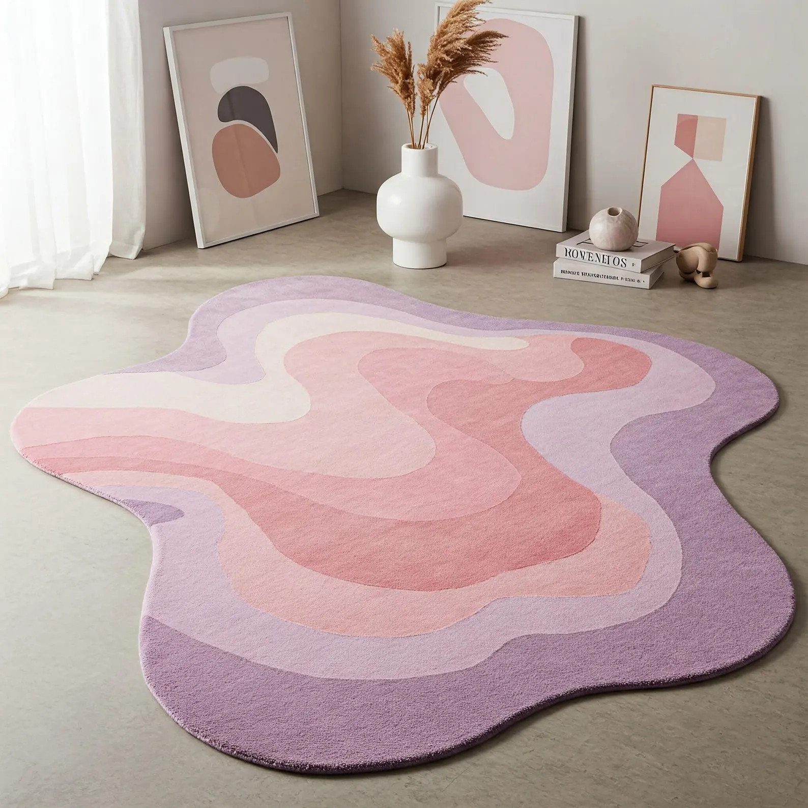 Modern Rugs | Irrigular Wool Area Rug | Wool area Rugs | Designer area Rug AX14 gallery