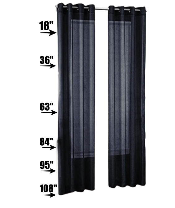 2PC SOLID VOILE SHEER WINDOW DRESSING CURTAIN GROMMET PANEL TREATMENT DRAPE gallery