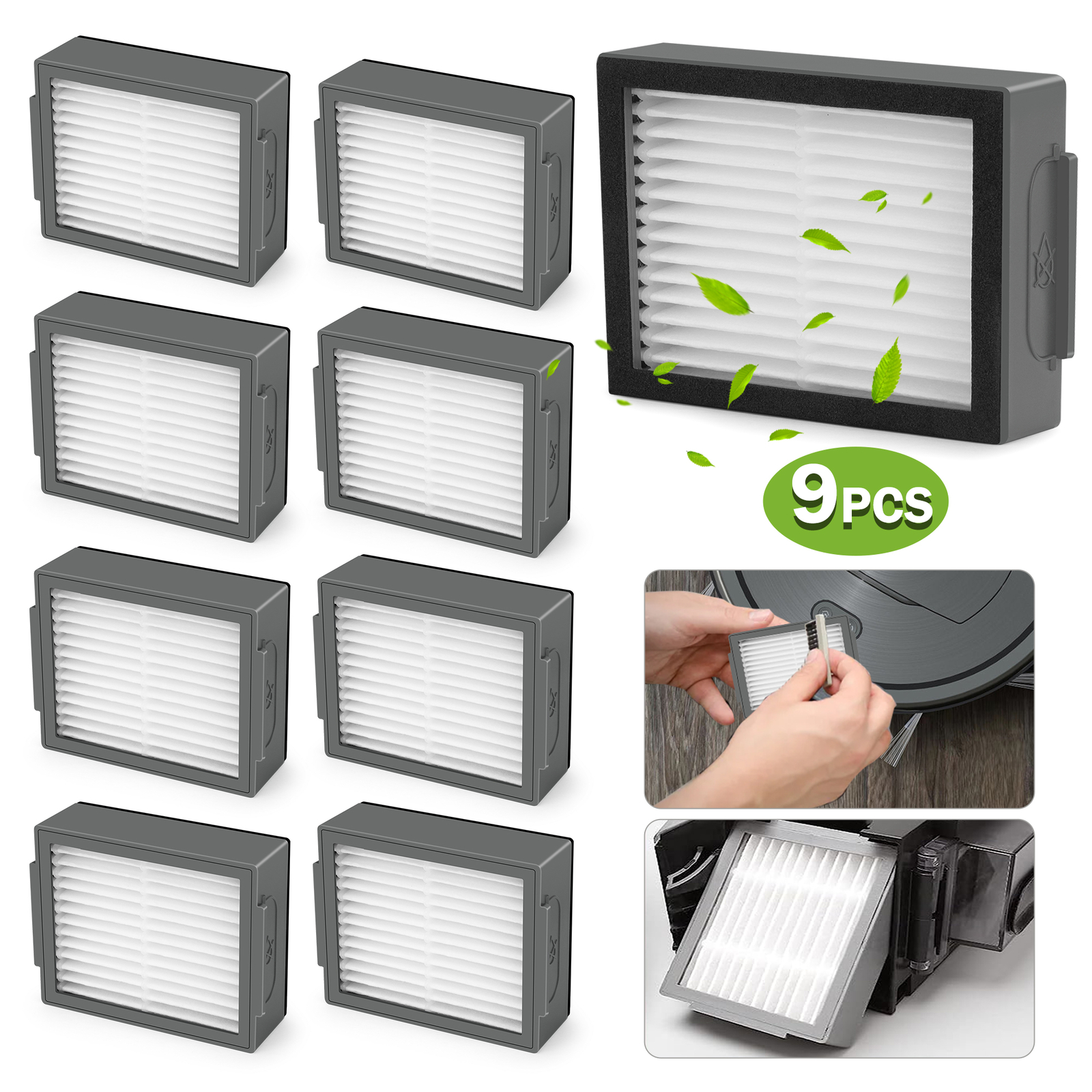 9 Pcs Replacement Filter for iRobot Roomba i7 i7+ i3 i6 i8 Plus E5 E6 E7 Vacuum gallery