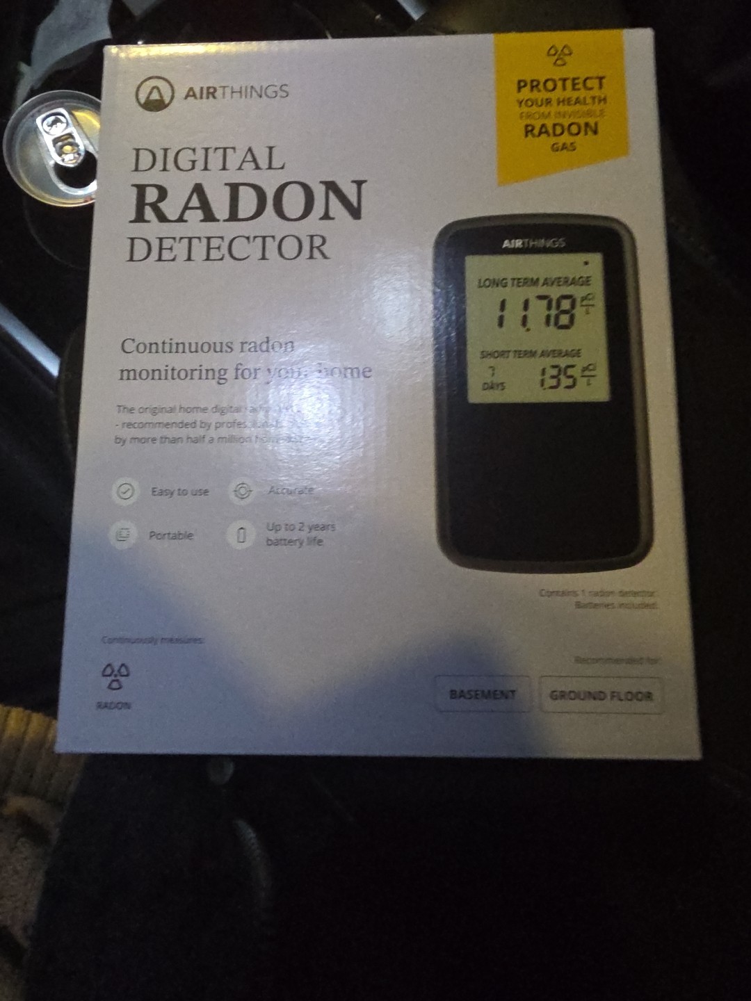 AIRTHINGS DIGITAL RADON DETECTOR (Model#: #2350) NEW! NIP UNOPENED AS-IS gallery