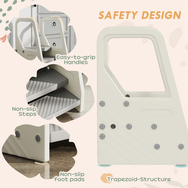 Toddler Tower, Adjustable 3 Step Kitchen Stool Helper for 2-5 Years gallery