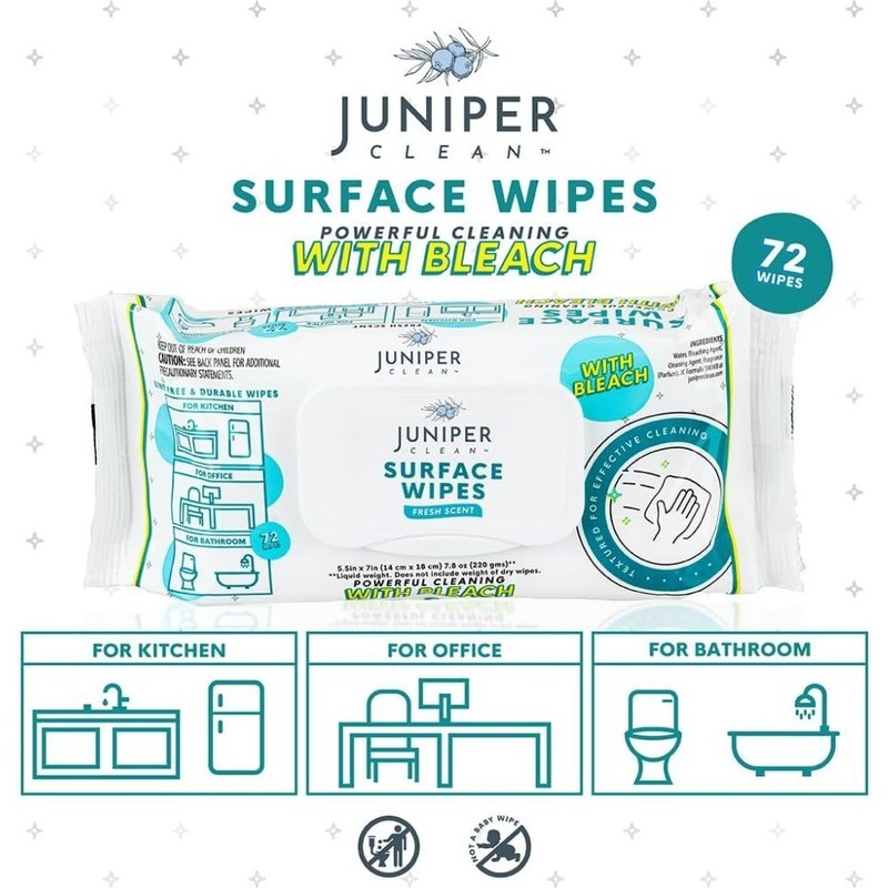 Surface Wipes with Bleach All Purpose Cleaner for Bathroom Kitchen Office 72 gallery