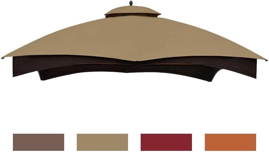 Gazebo Replacement Canopy Top for Lowe'S Allen Roth #GF-12S004B-1, Khaki gallery