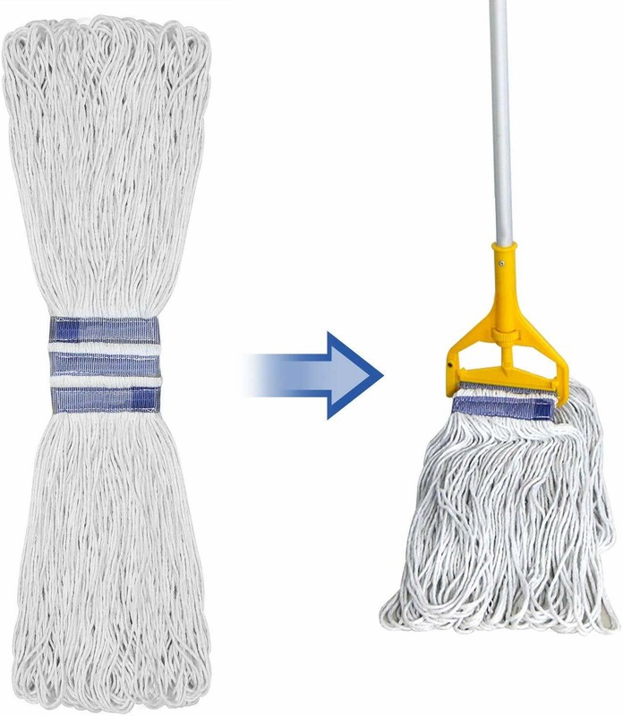 Heavy Duty Loop-End Cotton String Swinger Refills 6 in Mop Head Replacement 24oz gallery