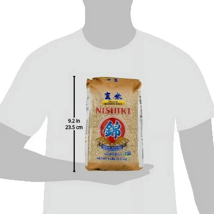 Nishiki Premium Medium Grain Brown Rice 5lb Bag Whole Grain Fiber Rich Nutrition gallery