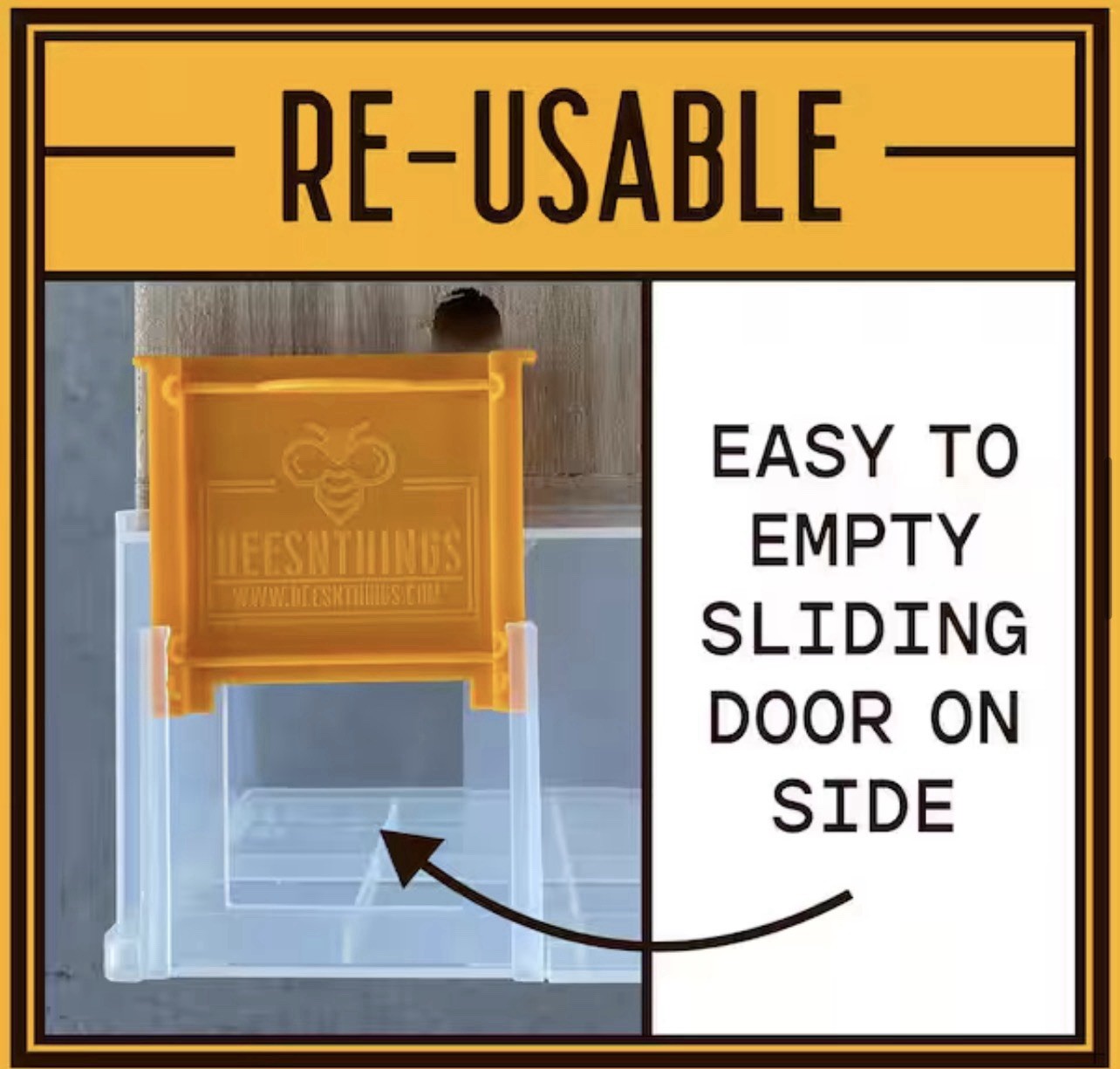 Bees 'N Things Carpenter Bee Trap Reusable Easy Empty Sliding Door Chemical-Free gallery