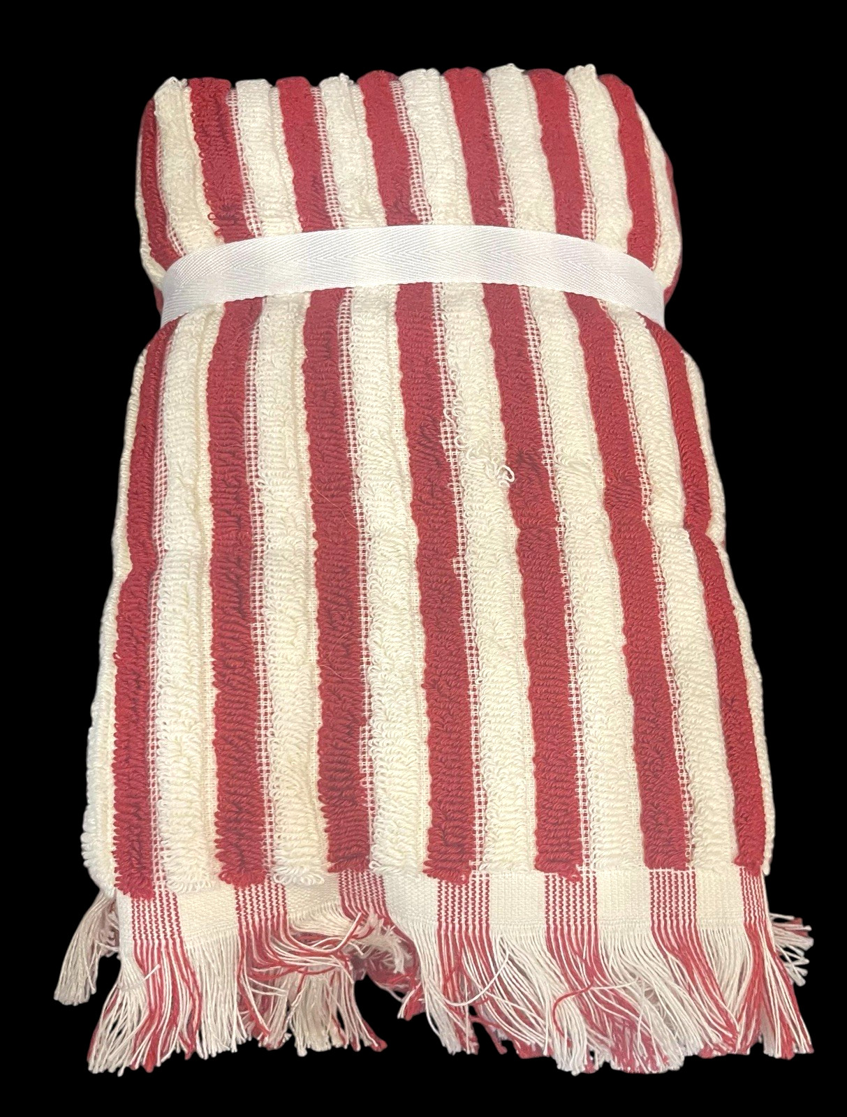 Rachel Zoe Two Piece Set Hand Towels Red & White Stripe New With Tags gallery