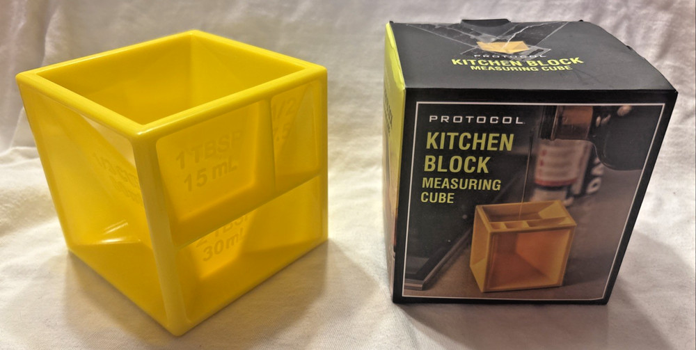 PROTOCOL KITCHEN BLOCK MEASURING CUBE ALL IN ONE 10 SIZES 1/4TSP - 1 CUP 3.4" SQ