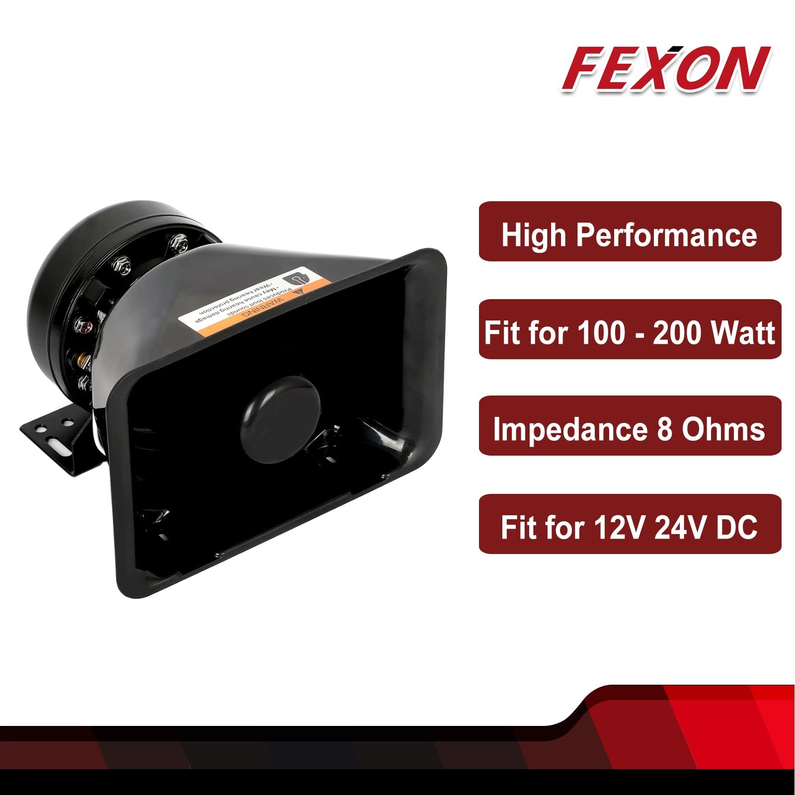 High Performance Siren Speaker Compatible with Any Speaker, Black gallery