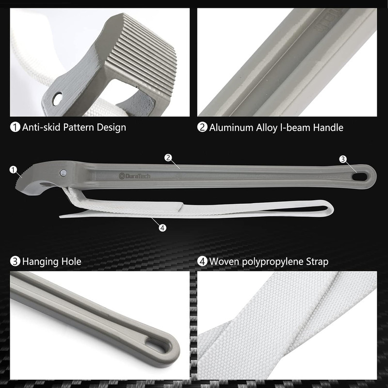 Strap 18" Handle, Adjustable Nylon Strap Pipe Wrenches, Oil Filter Strap Opener gallery