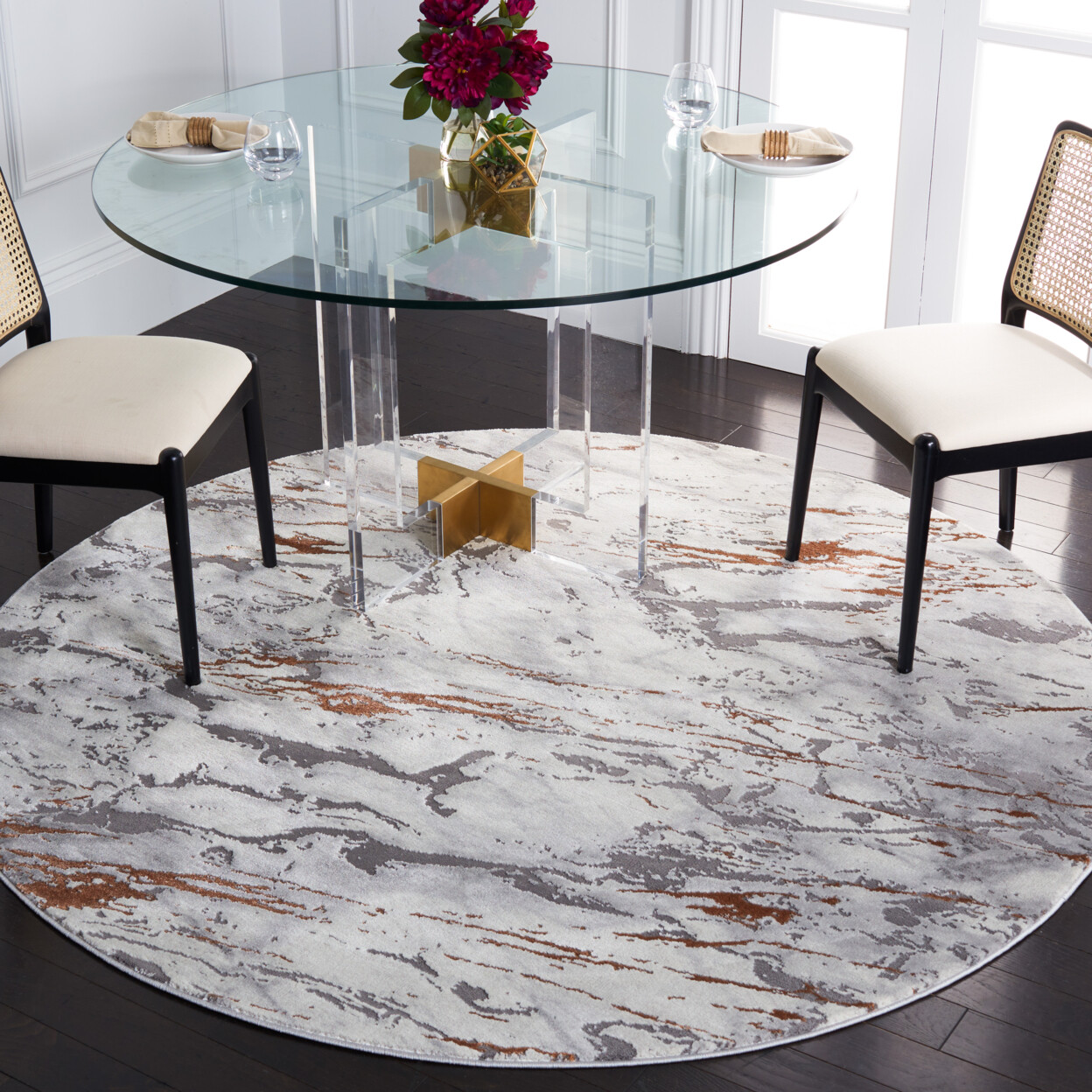 SAFAVIEH Craft Collection CFT866F Grey / Orange Rug gallery