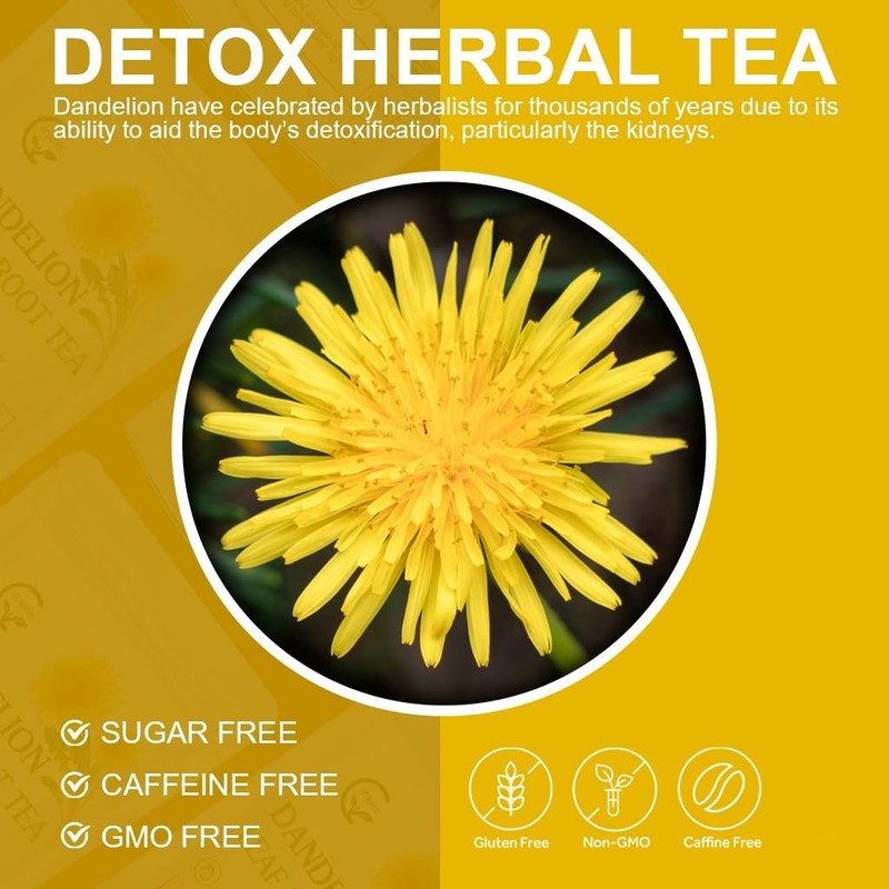 GORNVB Organic Dandelion Leaf & Root Tea, Supports 40 Count (Pack of 1) gallery