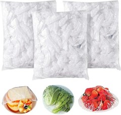 300pcs Reusable Elastic Stretch Fresh Keeping Covers Kitchen Food Plastic Wrap