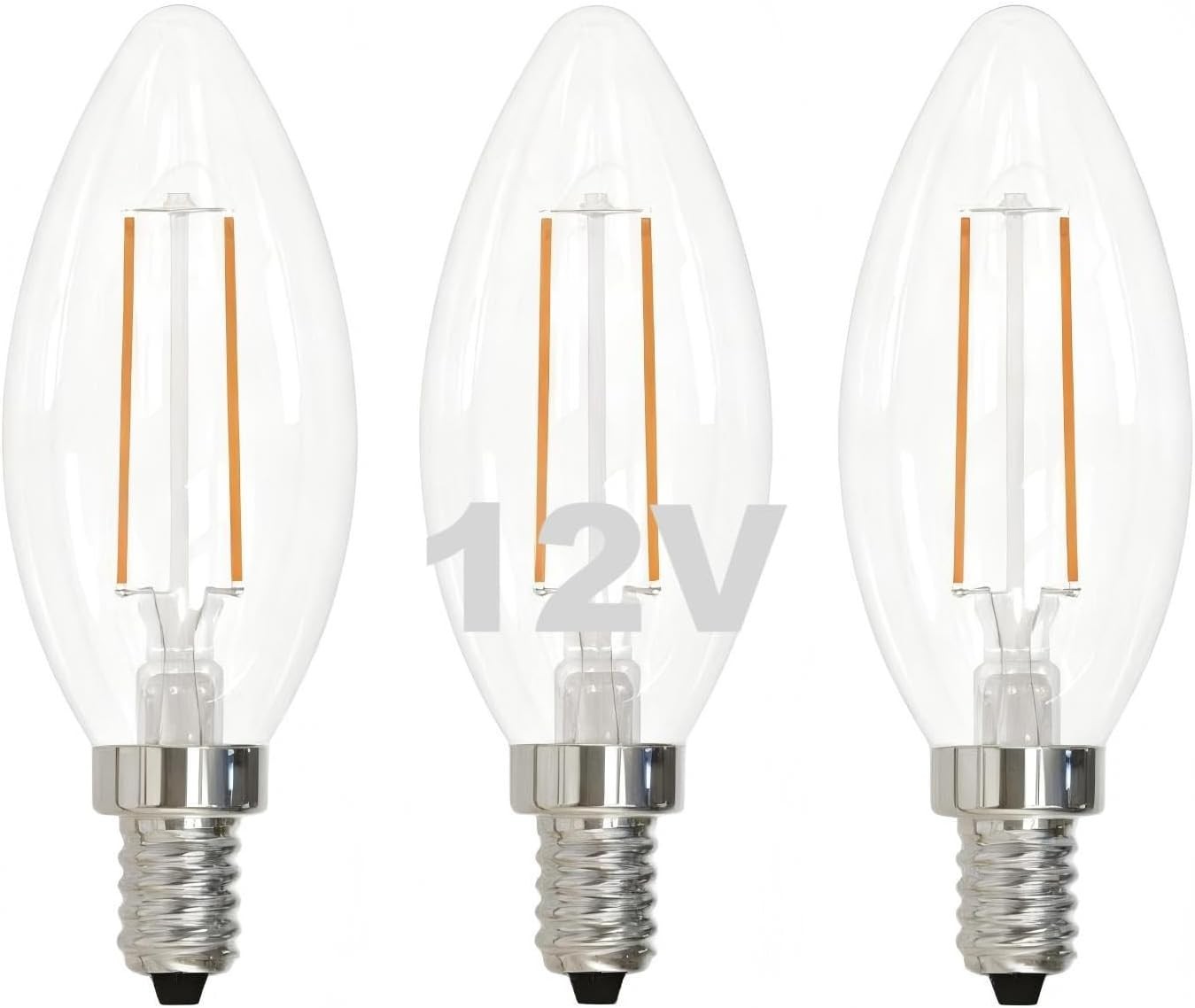 ANYPOWK 12V LED Candelabra Light Bulbs Low Voltage - Warm Light 2W E12 Small ... gallery
