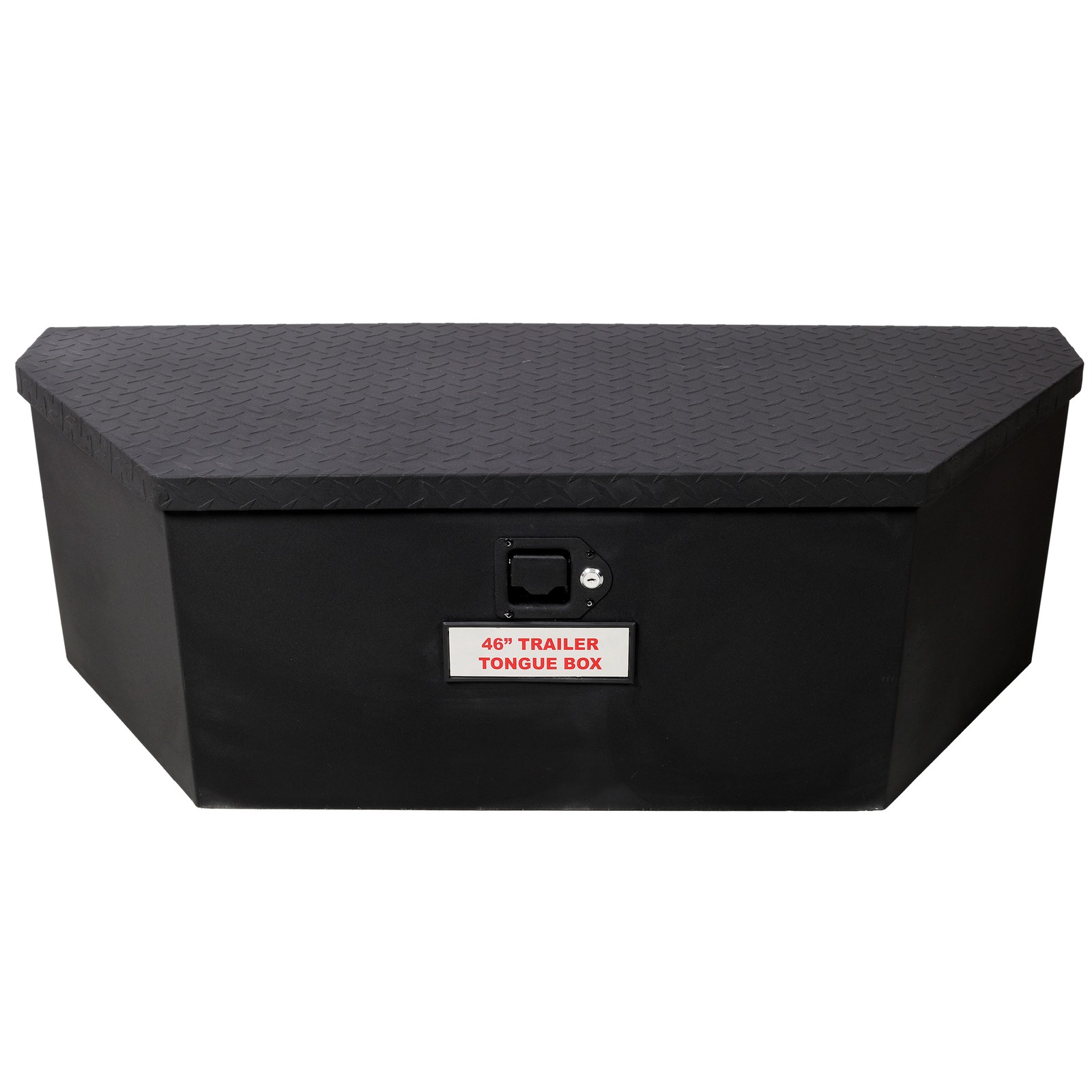 Trailer Tongue Tool Box 46x18x14.5 Inch Black Steel Heavy Duty w/Lock gallery