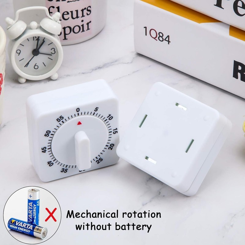 2Pcs Kitchen Cooking Timer Clock Mechanical Alarm 60 Minutes Count Down Counter gallery