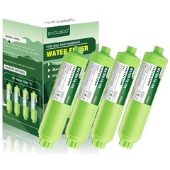 Certified Inline Water Filter for RV & Marine Use, 4 Pack