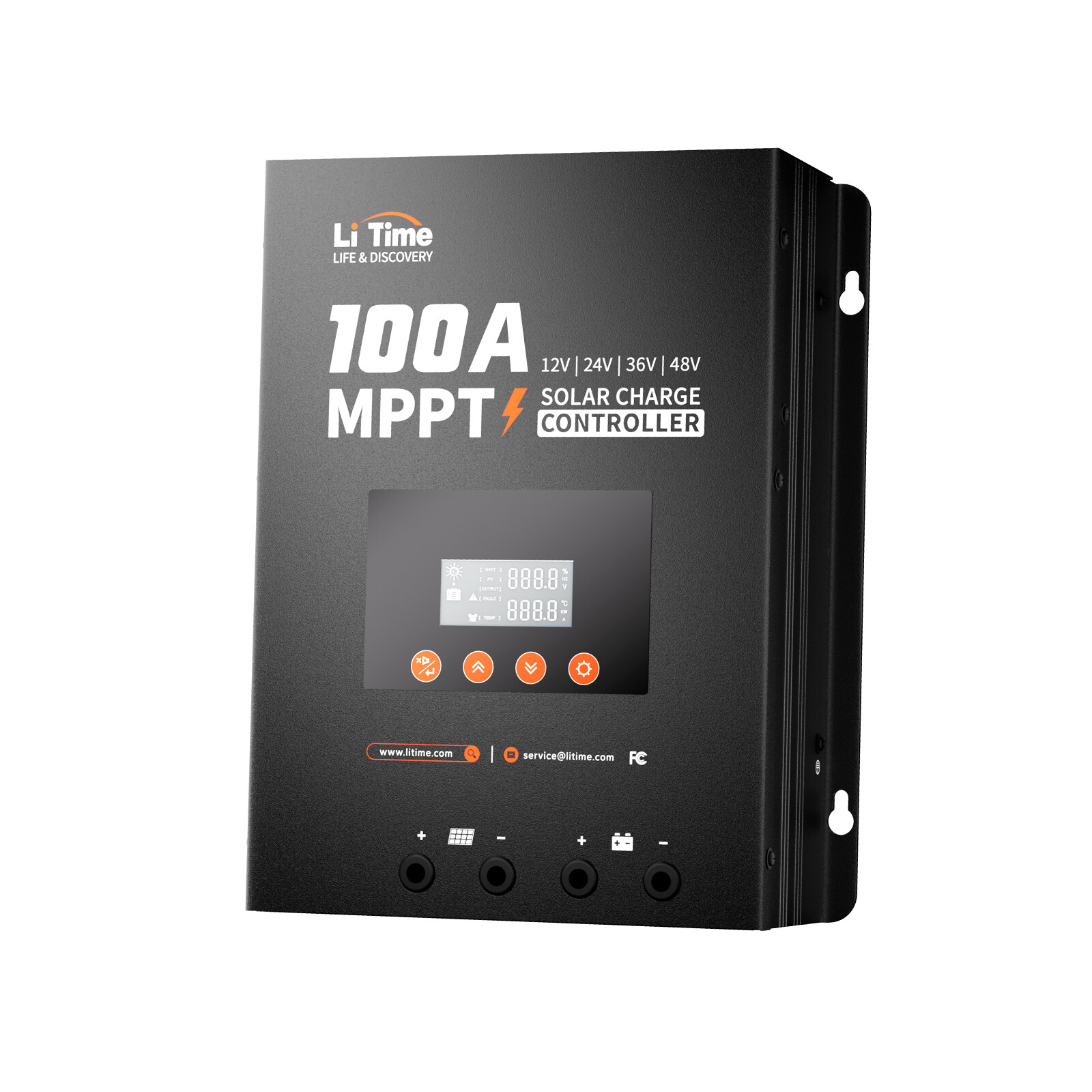 LiTime 12V/24V/36V/48V 100A Bluetooth MPPT Solar Charge Controller Low Temp gallery