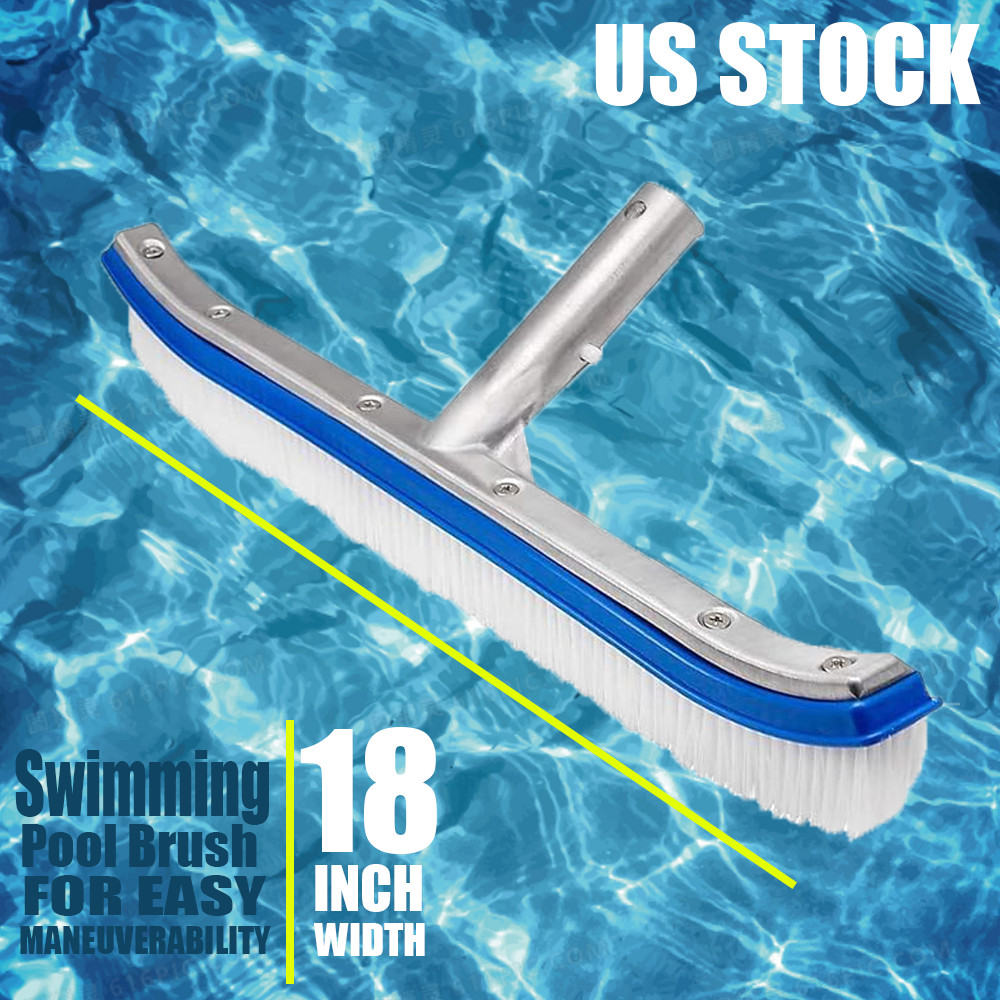 Premium 18 inch Pool Brush Head Swimming Pool Walls Cleaning Brush Nylon Bristle gallery