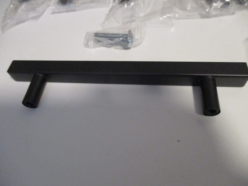9 Pack Franklin Brass Simple Square Bar 3-3/4" Matte Black Cabinet Drawer Pulls gallery