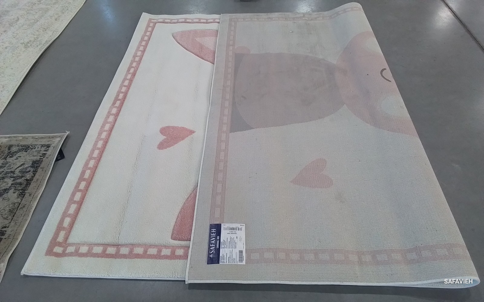 IVORY / PINK 6'-7" x 9'-0" Back Stain Rug, Reduced Price 1172776479 CRK166A-6 gallery