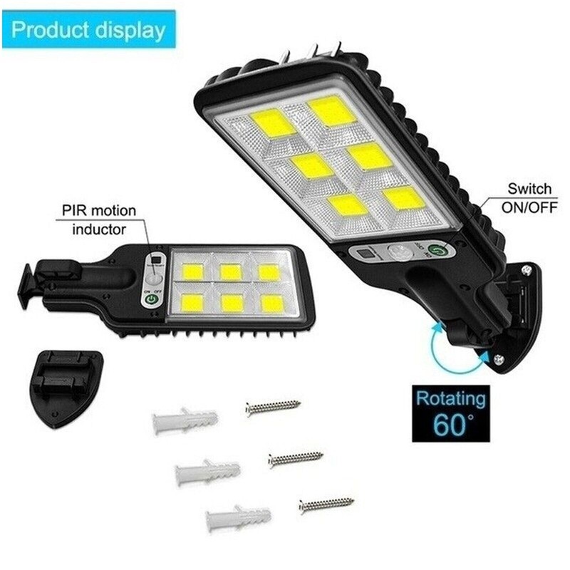 2PCS Outdoor Solar Wall Light LED Motion Sensor Bright Flood Street Lamp 3 Modes gallery