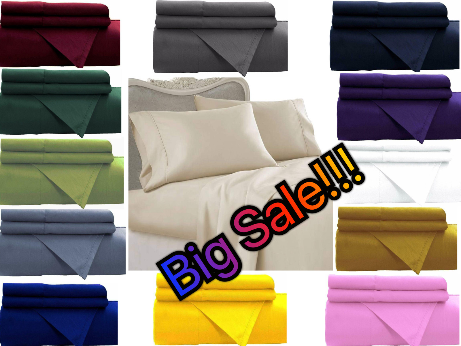 Empire Home Essentials Flat Sheet All Colors!! All Sizes!! End of Year Sale!!! gallery