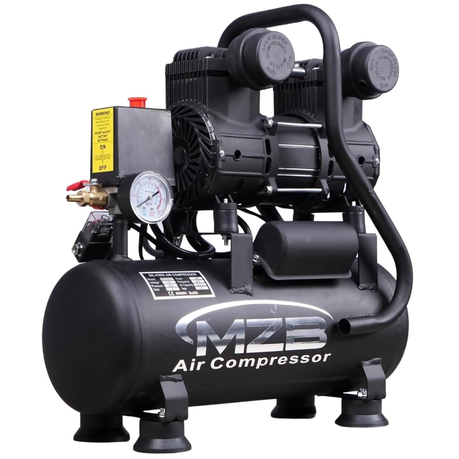 Quiet 70dB Air Compressor w/ Wheels for Spray Painting gallery