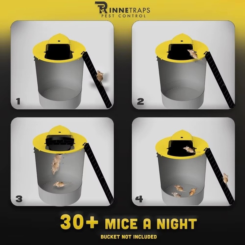 Mouse Rat Trap Flip & Slide Mouse Trap Bucket Catcher Mousetrap Slide Bucket Lid gallery