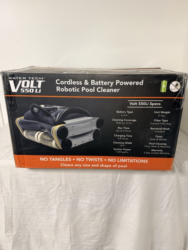 Water Tech Volt 550Li Cordless Robotic Pool Cleaner | Lithium | Tested & Working gallery