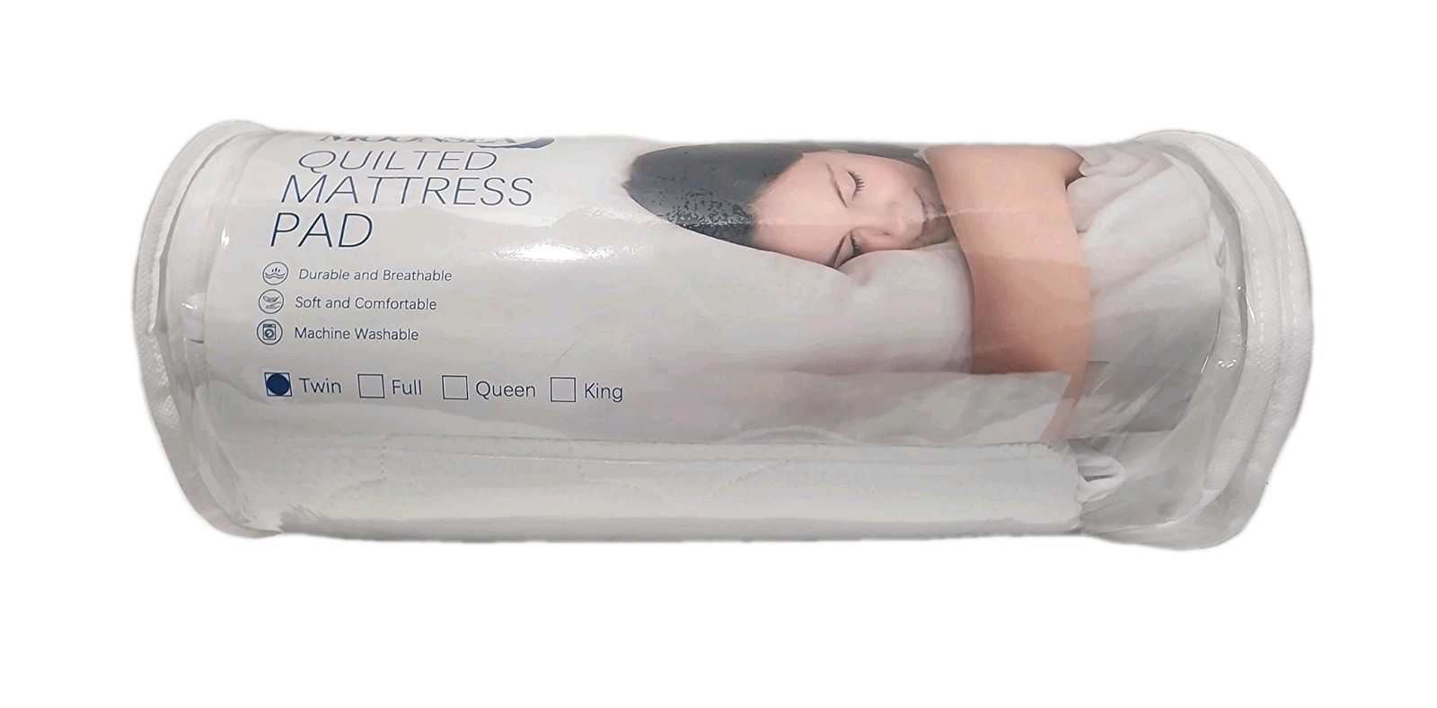 Sleep Solution MoonSea Twin Size Quilted Mattress Pad Soft Machine Washable gallery