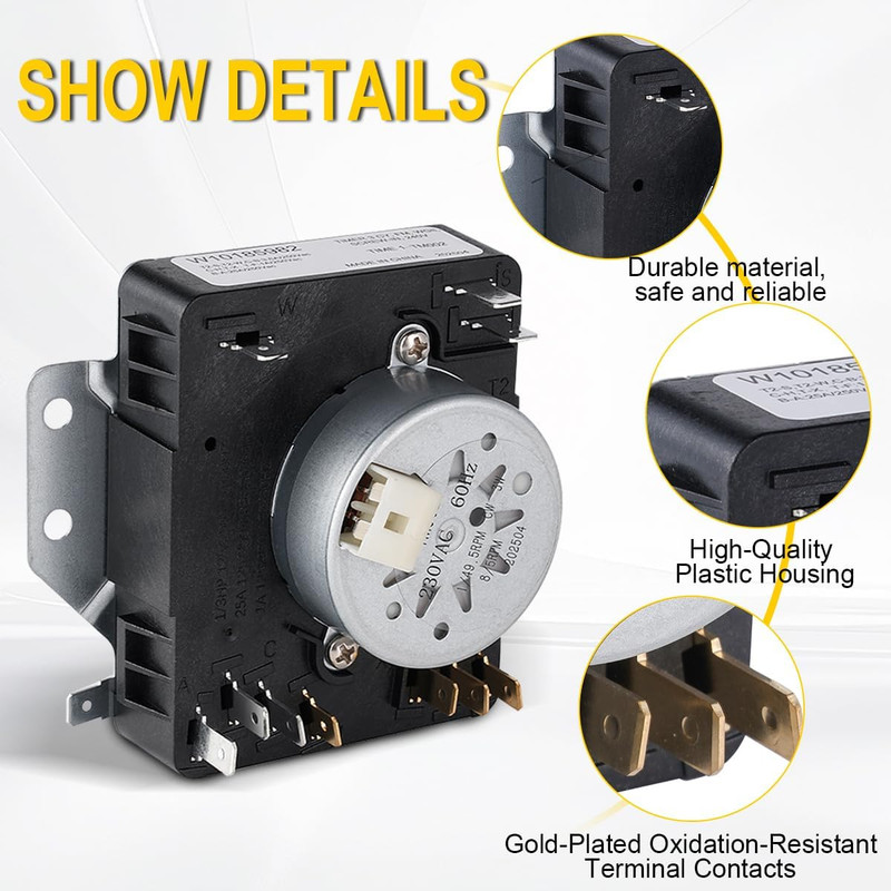 Maytag and Whirlpool Dryer Timer Replacement for Select Models gallery