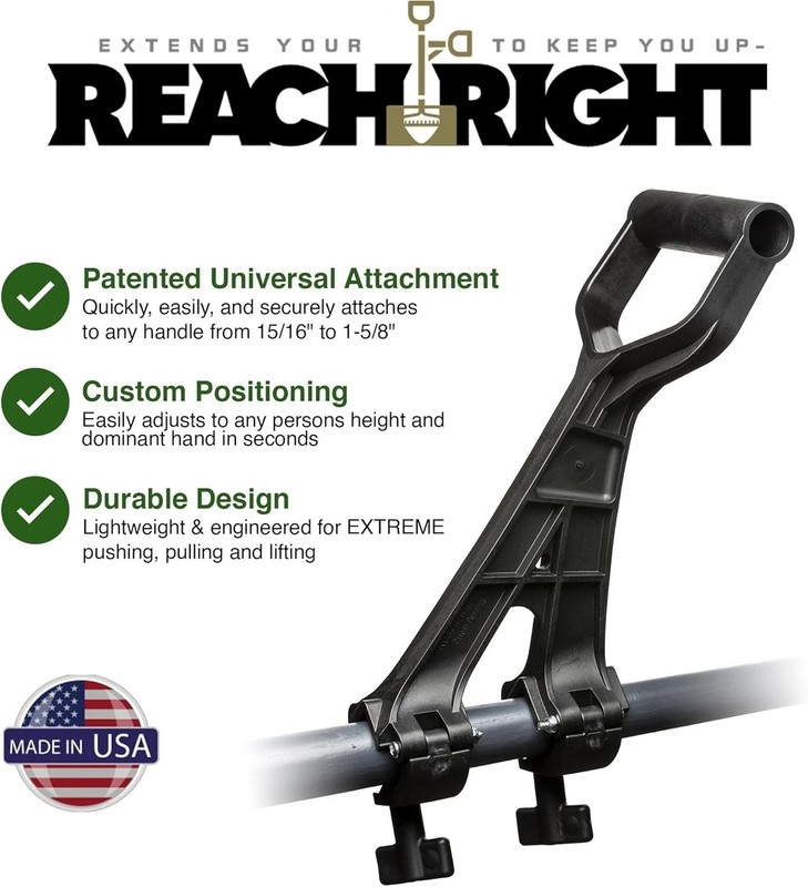 Universal Tool Handle Attachment 2-Pack: Back Saving, Ergonomic, Telescopic, USA gallery