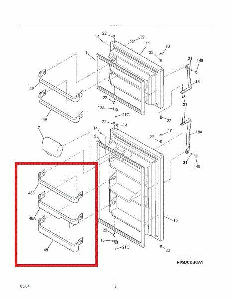 Top + Middle + Bottom Door Bin for Refrigerator 240337901 240338101 240338001 gallery