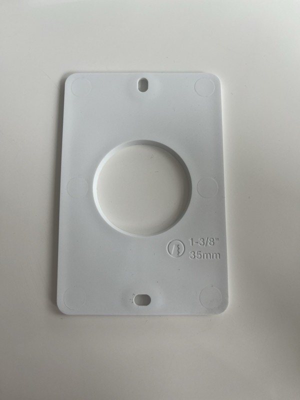Prado Modern wall electrical outlet Plate Round rectangular gallery