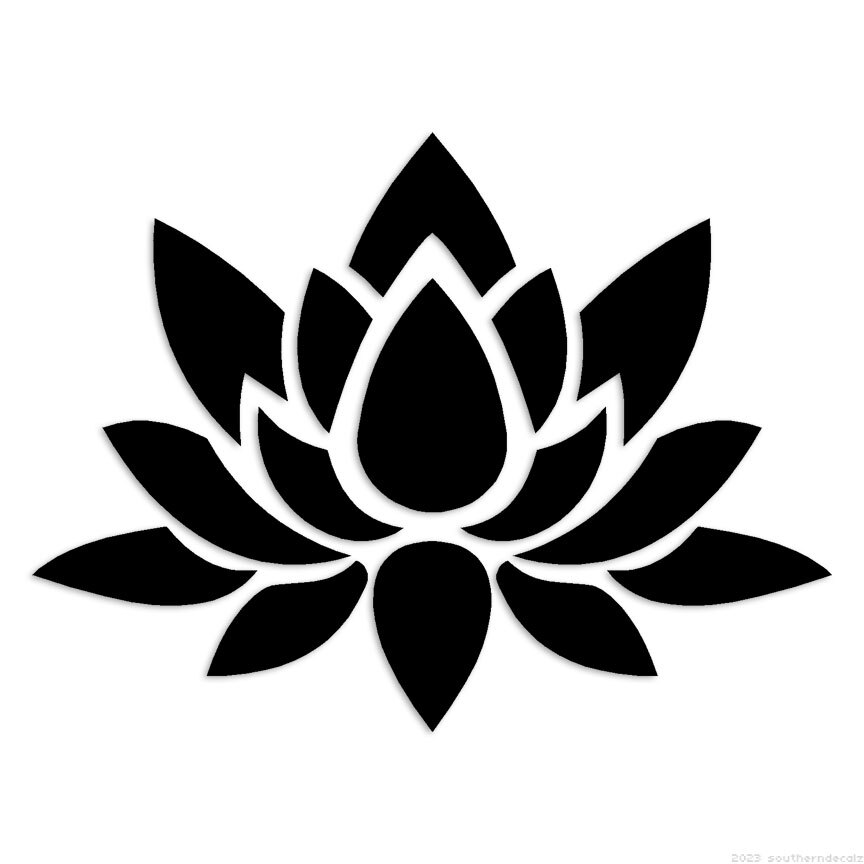 Lotus Flower - Decal Sticker - Multiple Colors & Sizes - ebn6145 gallery