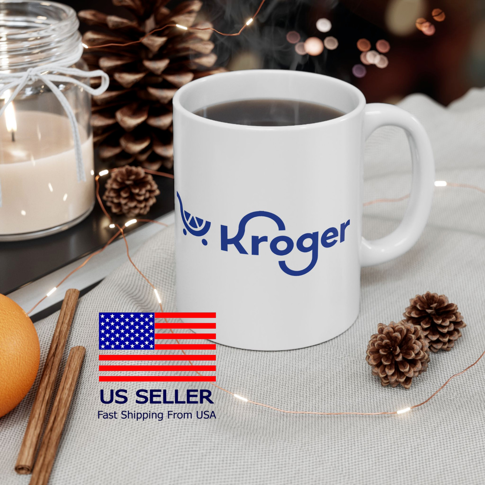 Kroger Store 11oz 15oz Coffee Tea White Mug gallery