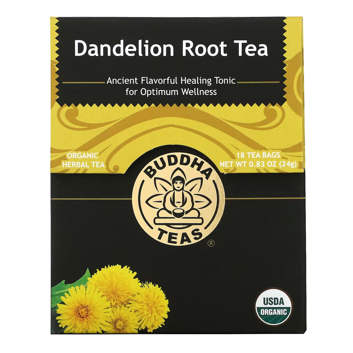 Buddha Teas Organic Dandelion Root Tea, 18 Tea Bags gallery