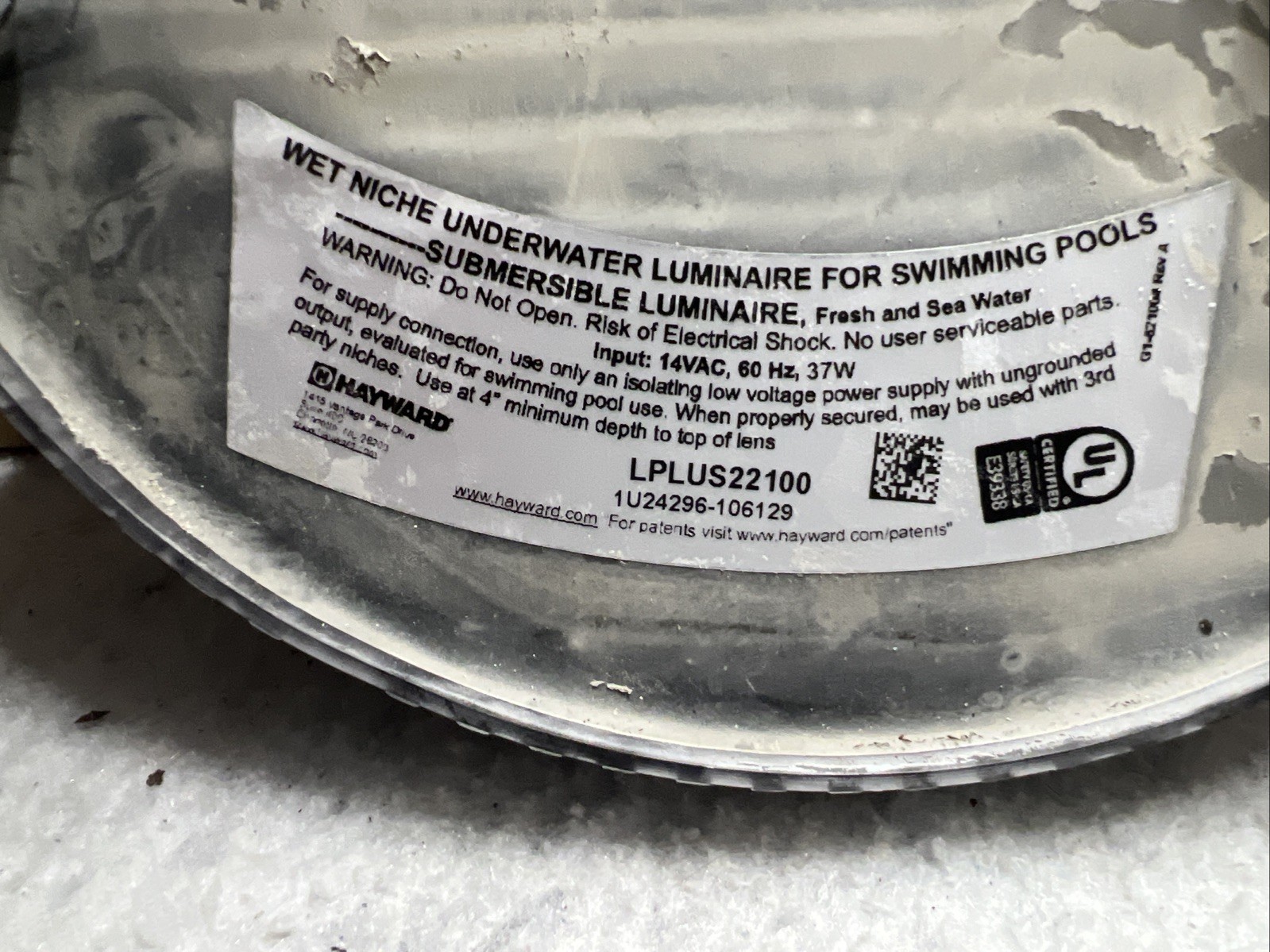 2 Hayward Chromacore LPLUS22100 underwater Pool Lights. Parts gallery
