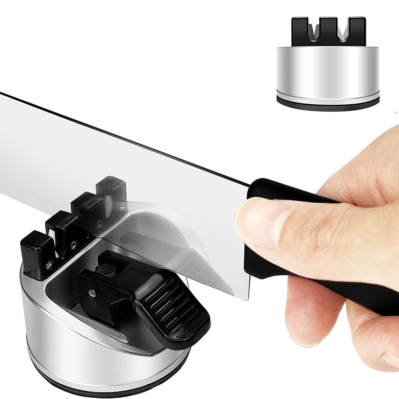 Kitchen Knife Scissors Sharpener Sharpening Tool for Straight & Serrated Knives. gallery