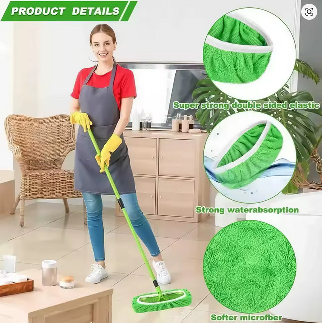 4Pack Ultrafine Microfiber Washable Mop Pads, Reusable Super Absorbent Chen gallery